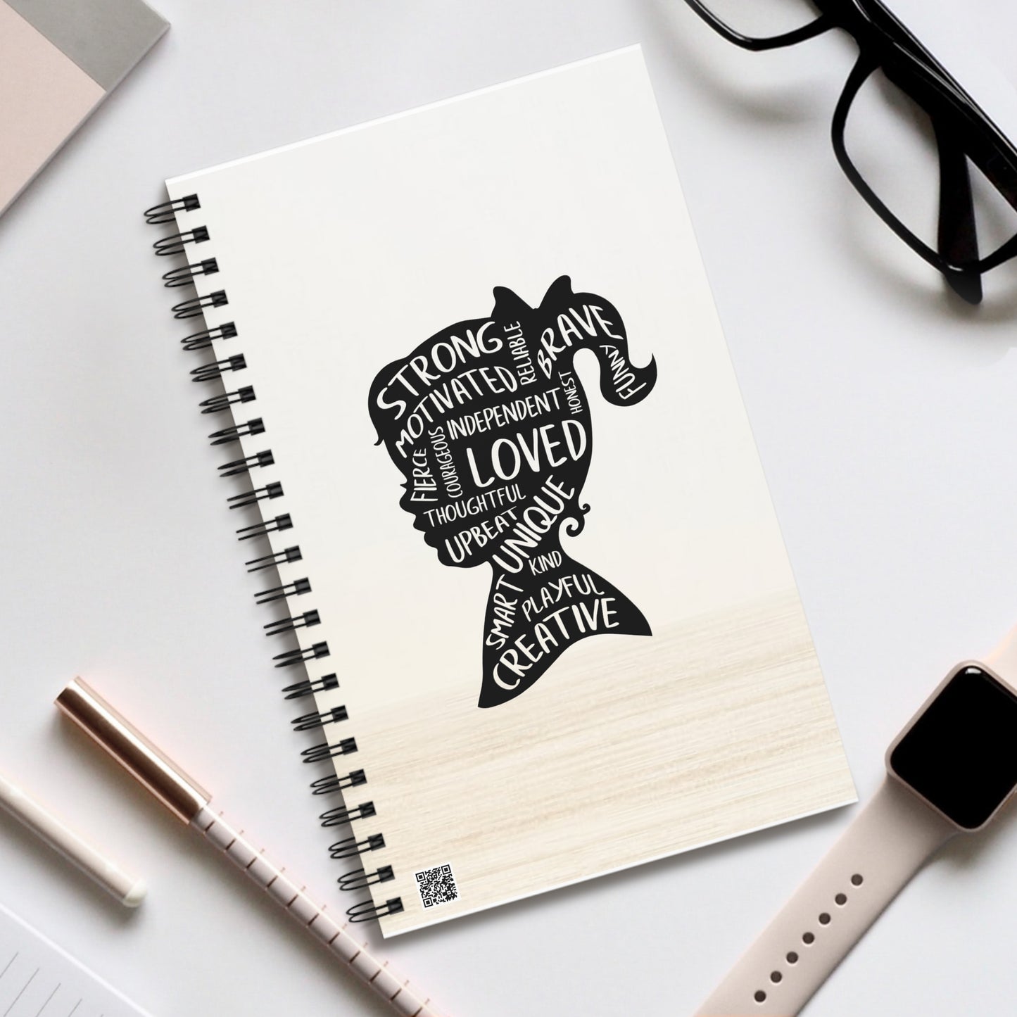 Strong, Independent, Unique Neutral Spiral Notebook