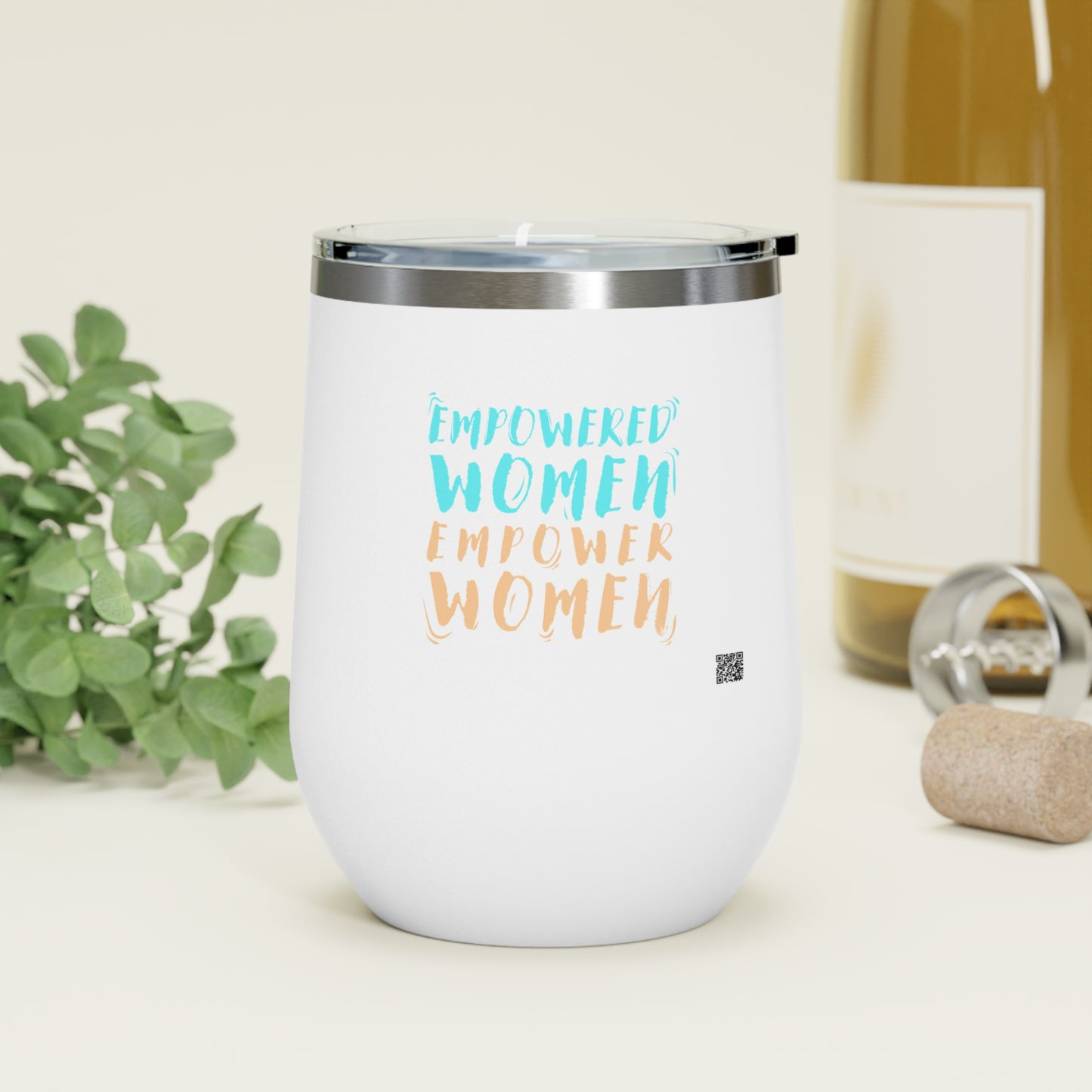 Empowered Women, Empower Women Blue/Yellow Insulated Wine Tumbler