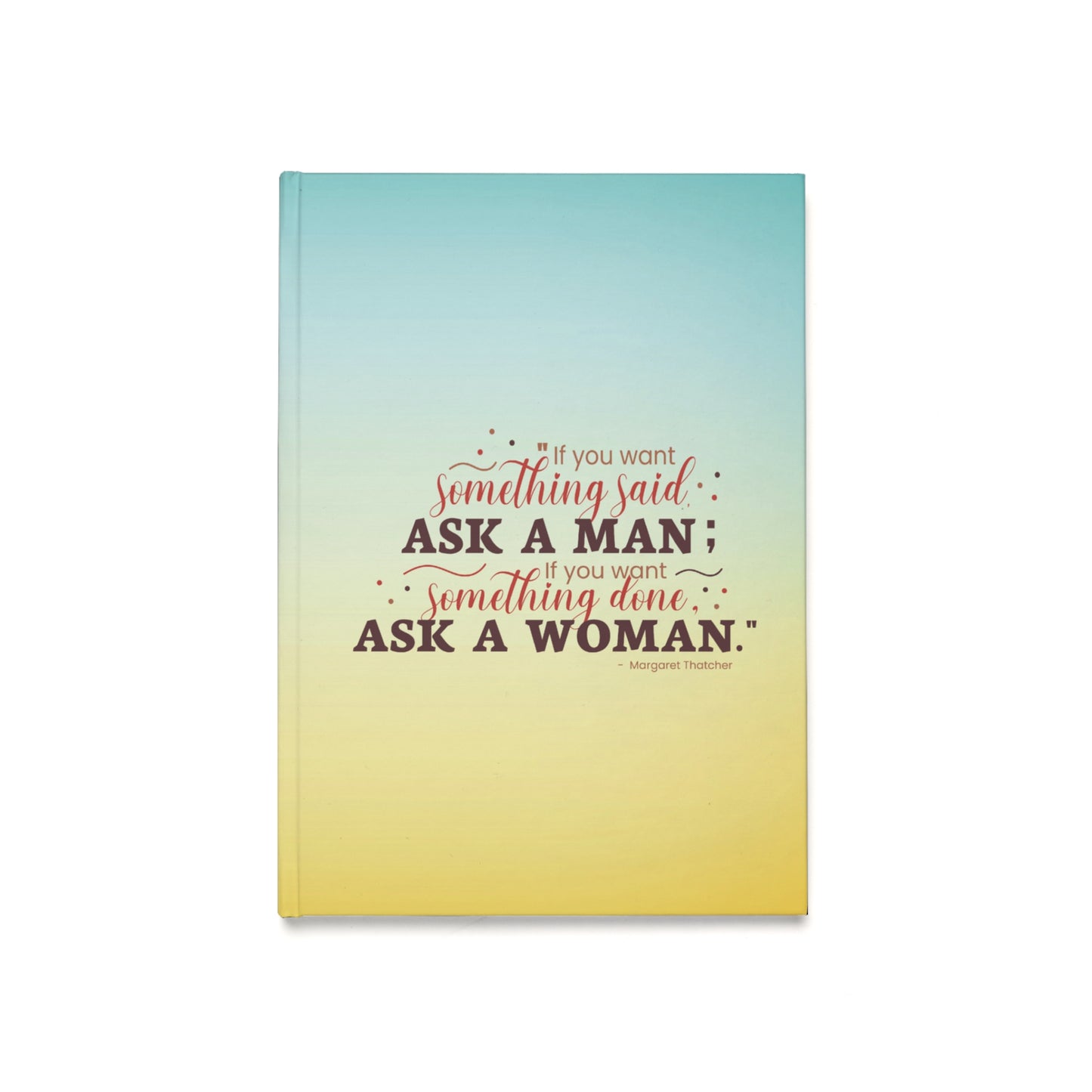 Yellow/Blue Hard Cover Journal : Women Execute