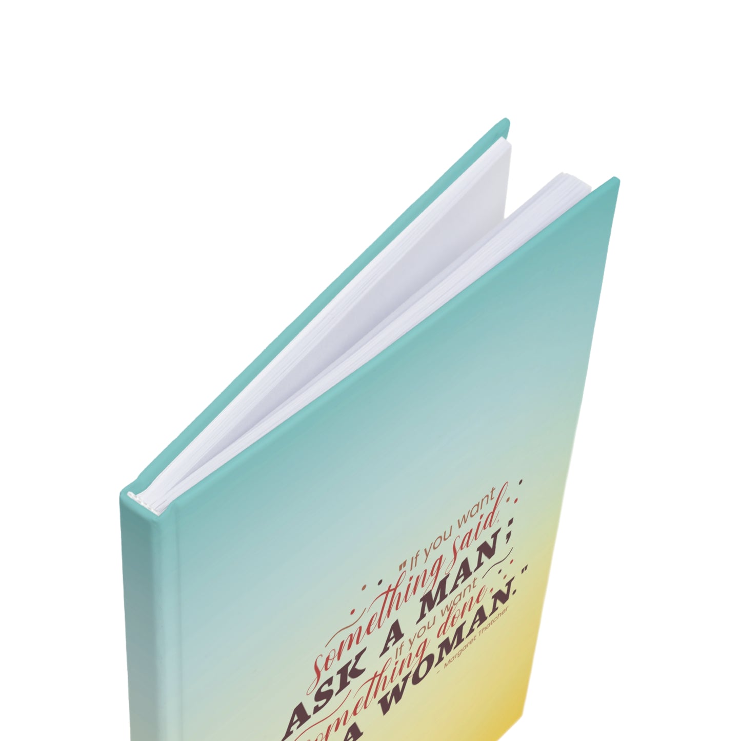 Yellow/Blue Hard Cover Journal : Women Execute