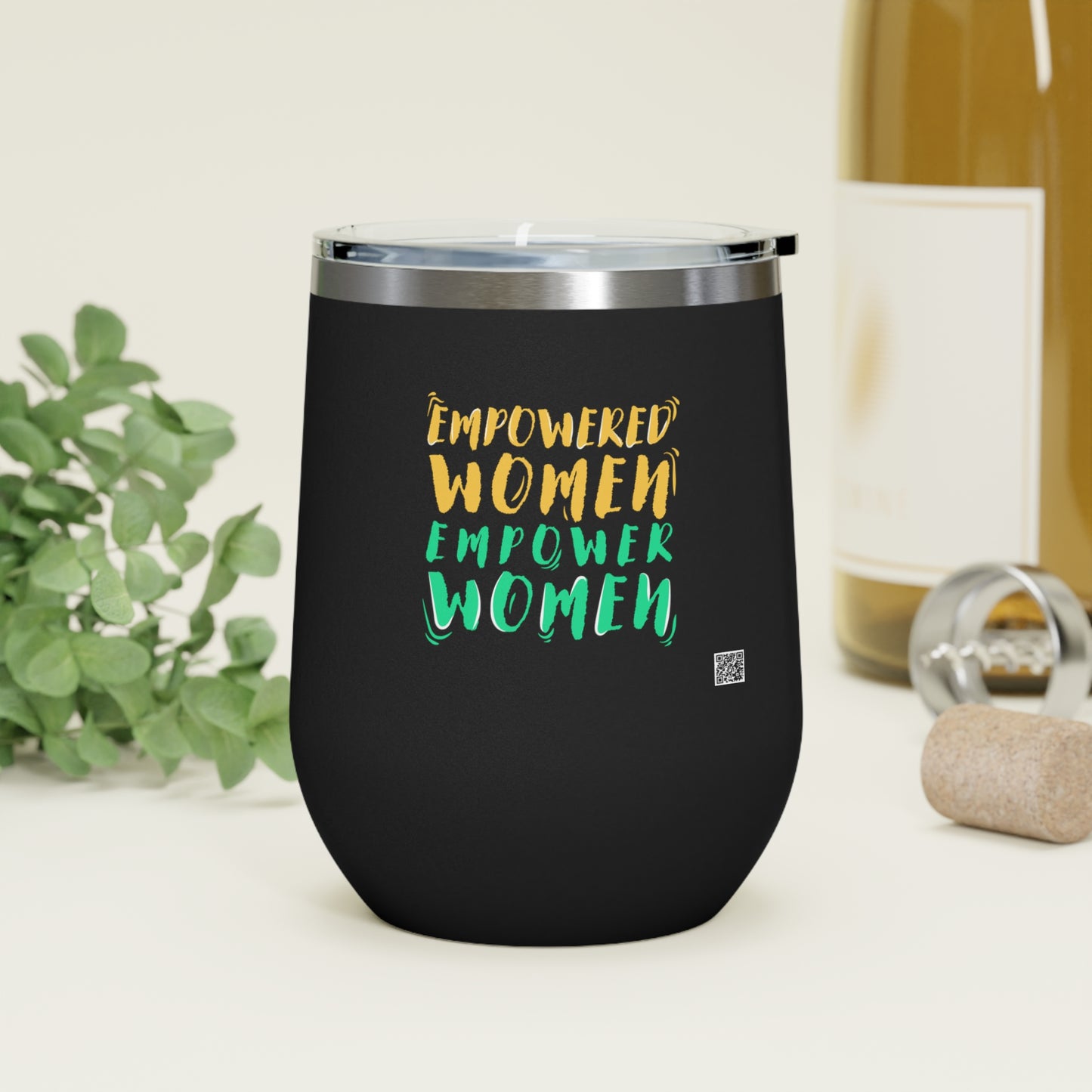 Empowered Women, Empower Women Green/Yellow Insulated Wine Tumbler