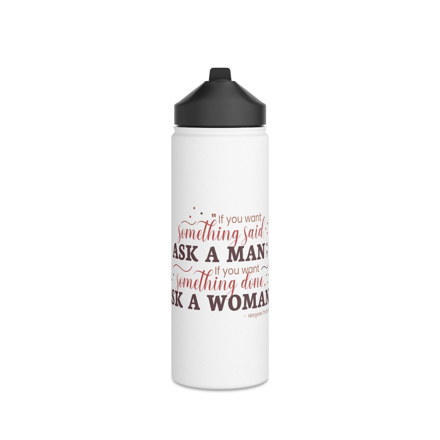 Ask a Woman Stainless Steel Water Bottle