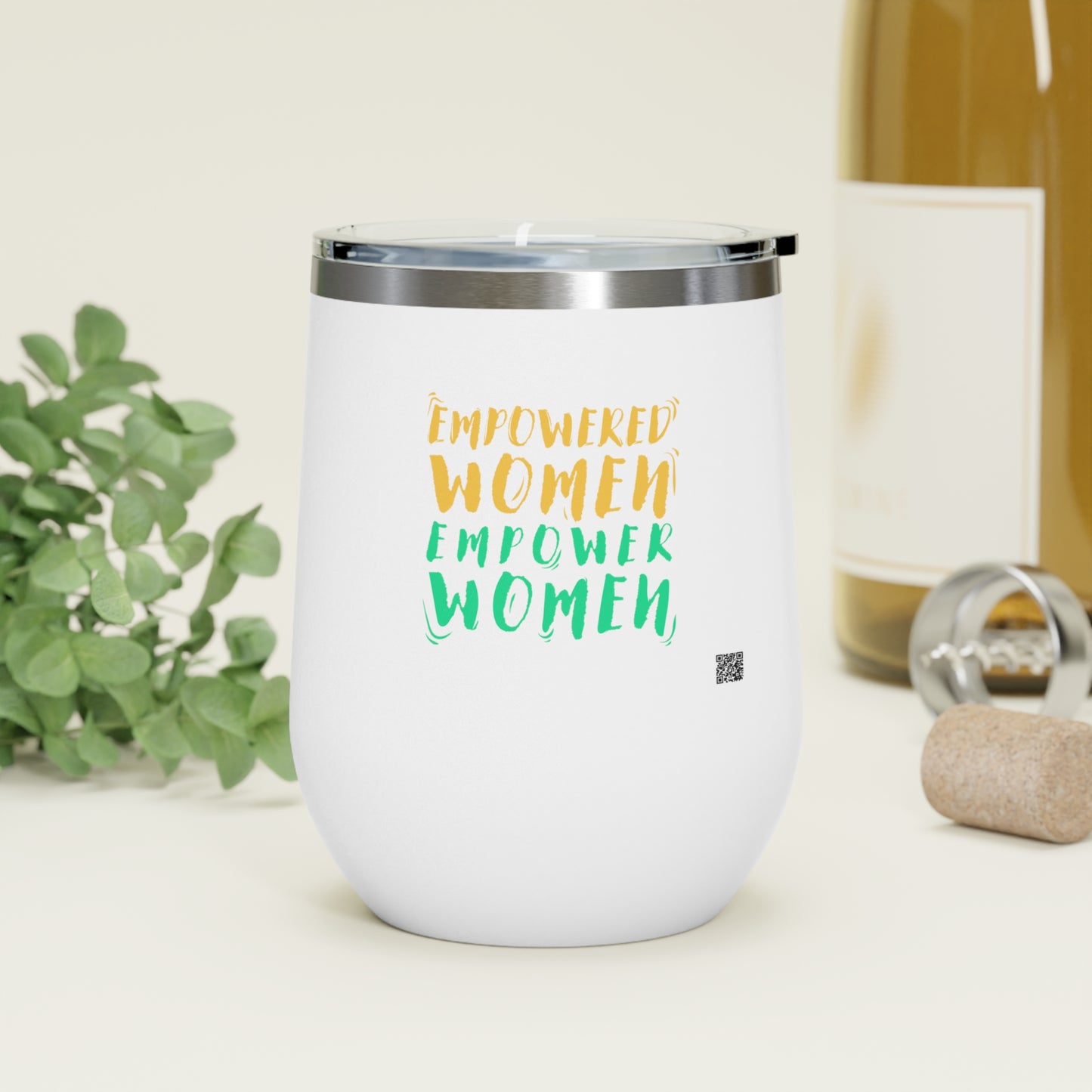 Empowered Women, Empower Women Green/Yellow Insulated Wine Tumbler