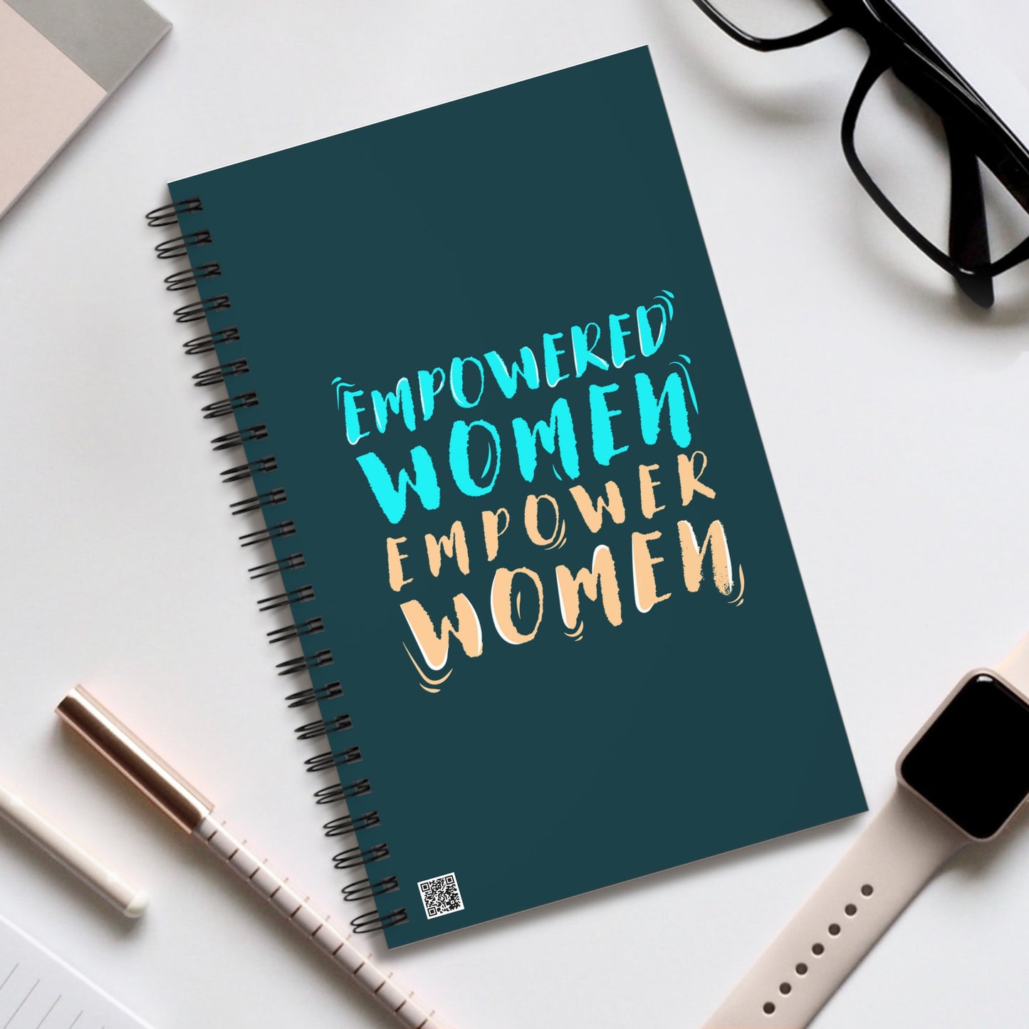 Empowered Women, Empower Women Blue Spiral Notebook