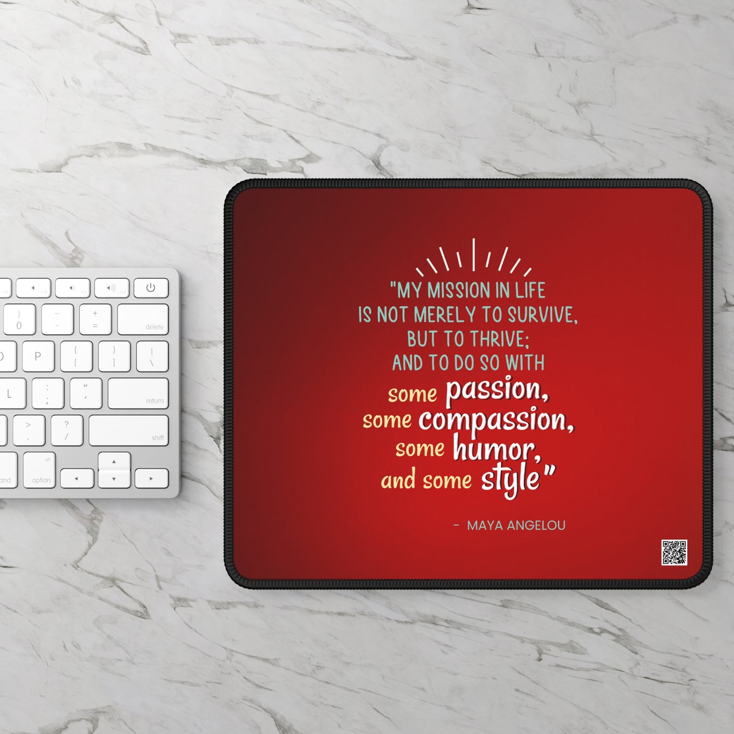 Passion, Compassion, Style, and Humor Ruby Mousepad