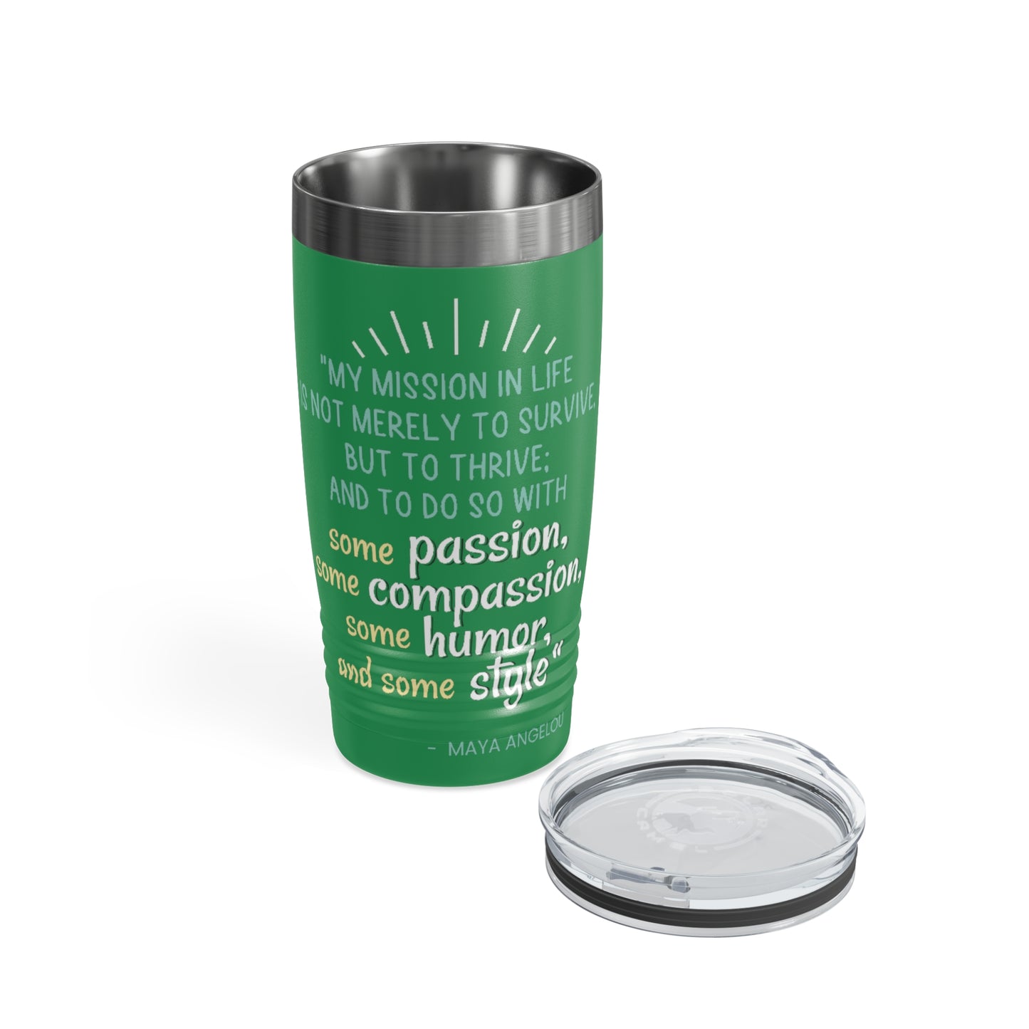 Passion, Compassion, Style, and Humor 20oz Ringneck Tumbler