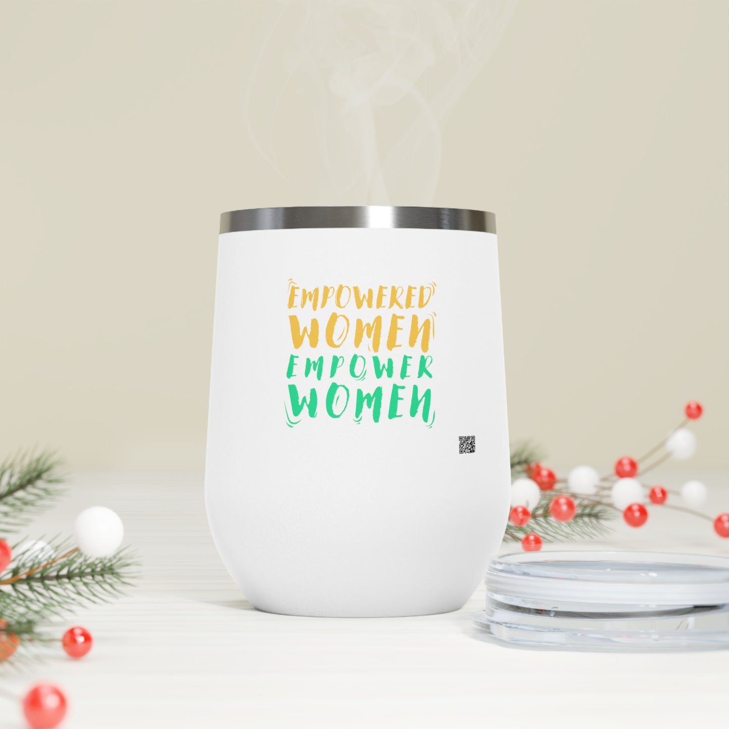 Empowered Women, Empower Women Green/Yellow Insulated Wine Tumbler