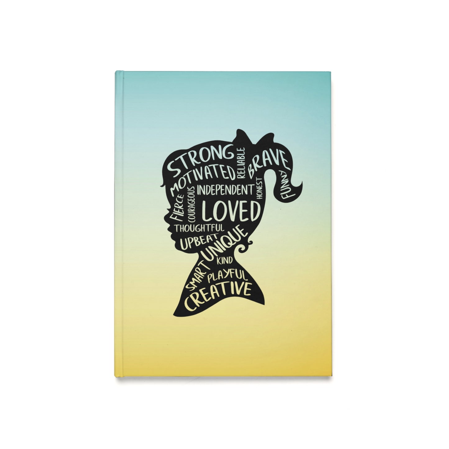 Strong, Independent, Unique Yellow/Blue Hardcover Journal