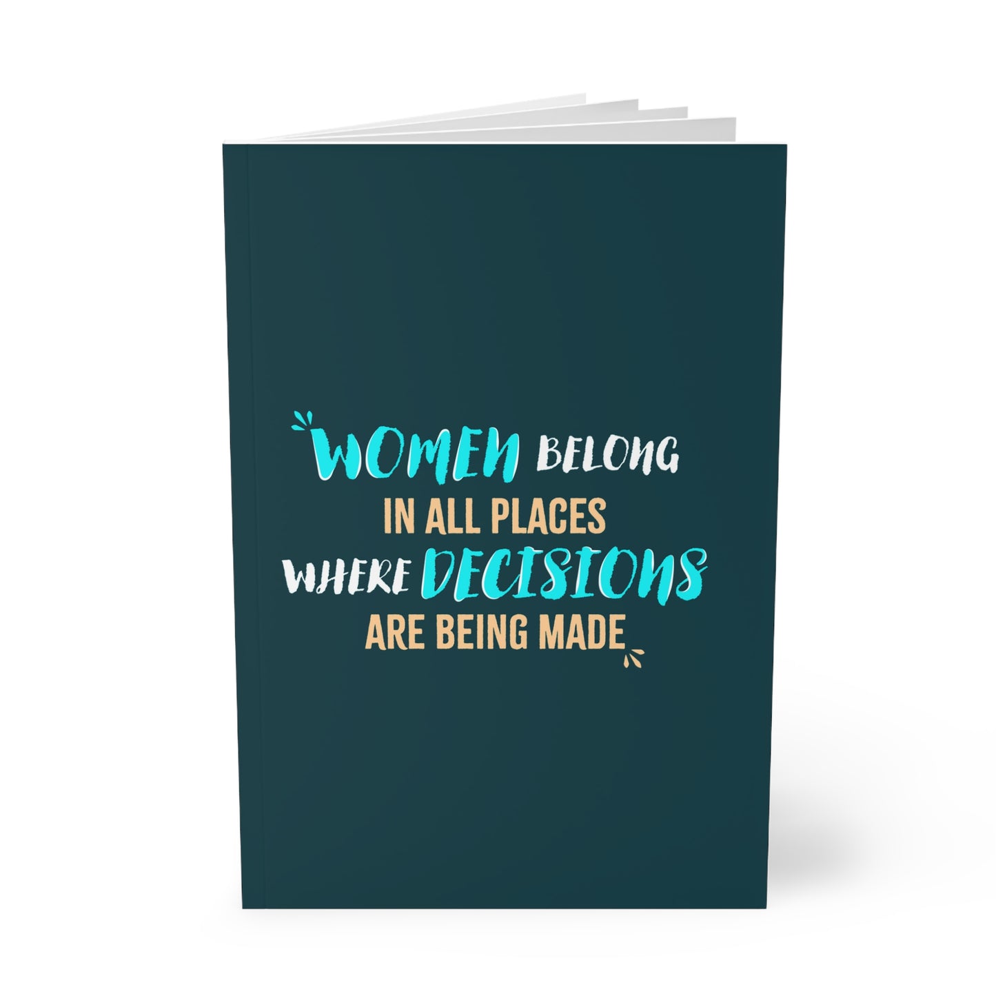 Women Belong in All Places Blue Paperback Journal