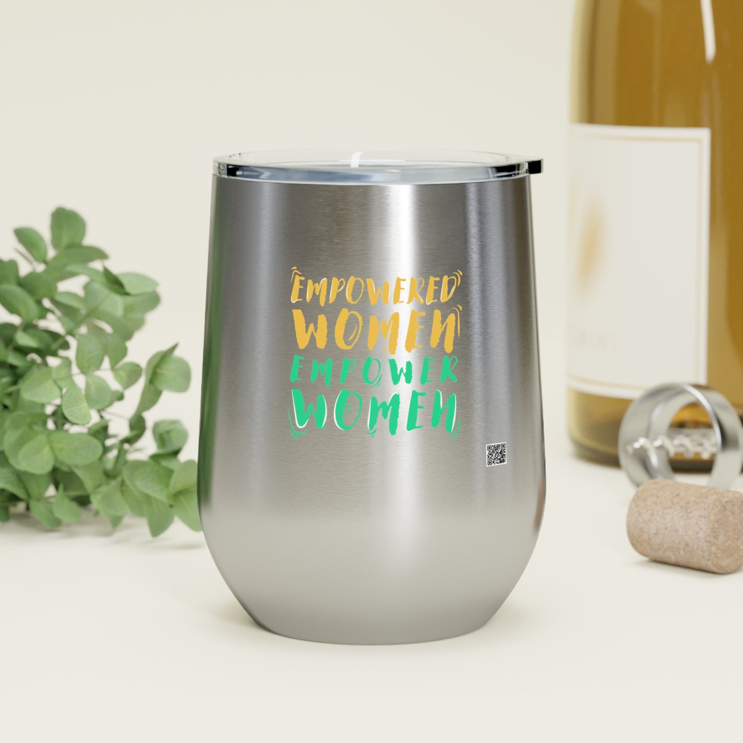 Empowered Women, Empower Women Green/Yellow Insulated Wine Tumbler