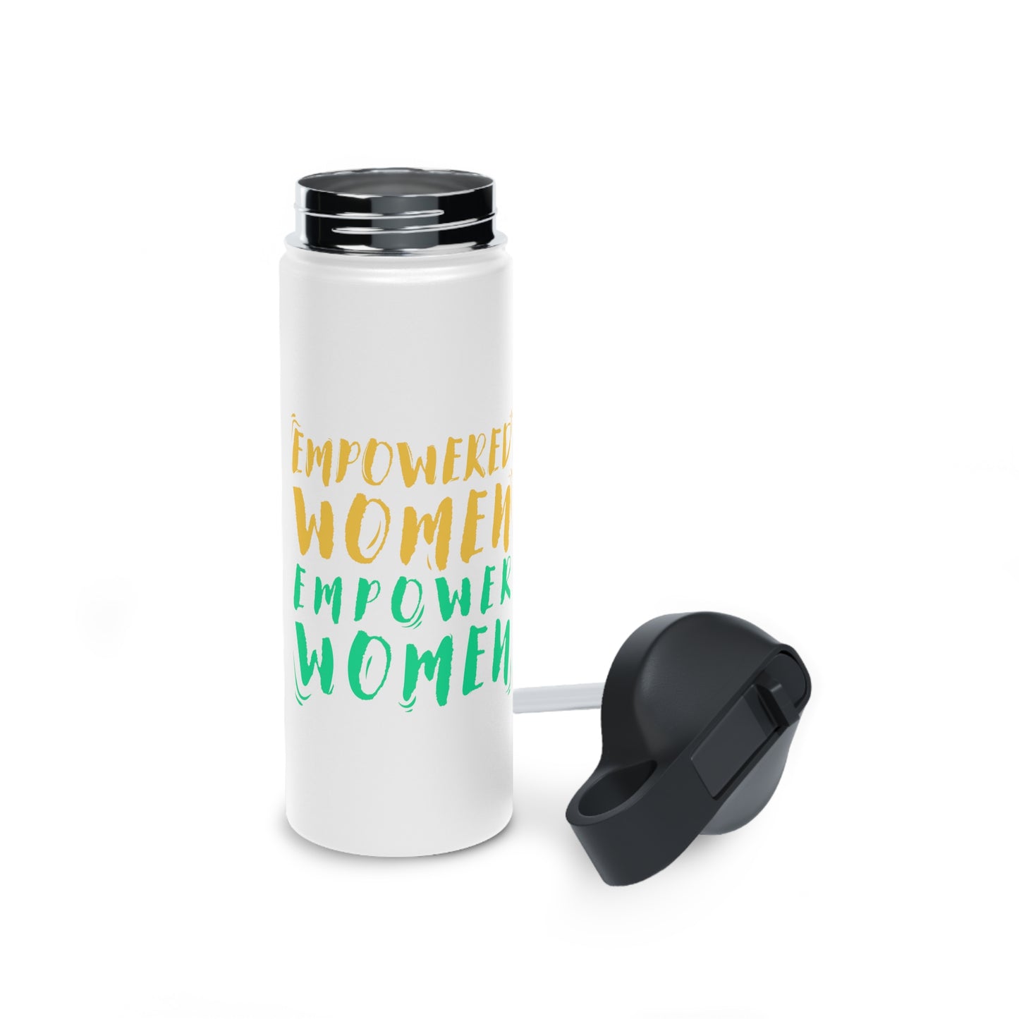 Empowered Women, Empower Women Green/Yellow Stainless Steel Water Bottle