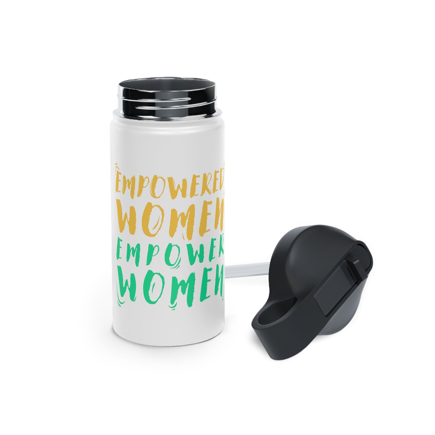 Empowered Women, Empower Women Green/Yellow Stainless Steel Water Bottle