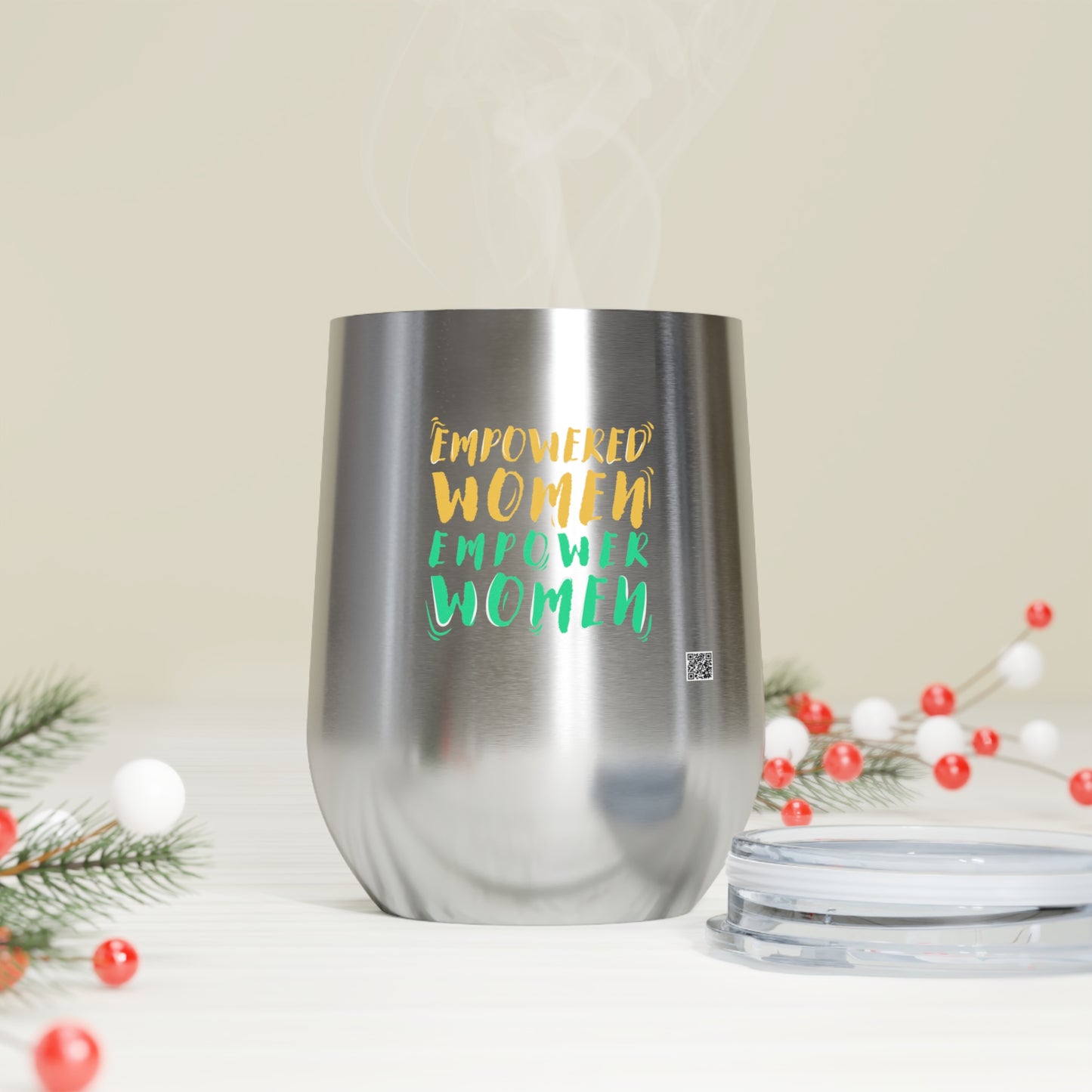 Empowered Women, Empower Women Green/Yellow Insulated Wine Tumbler