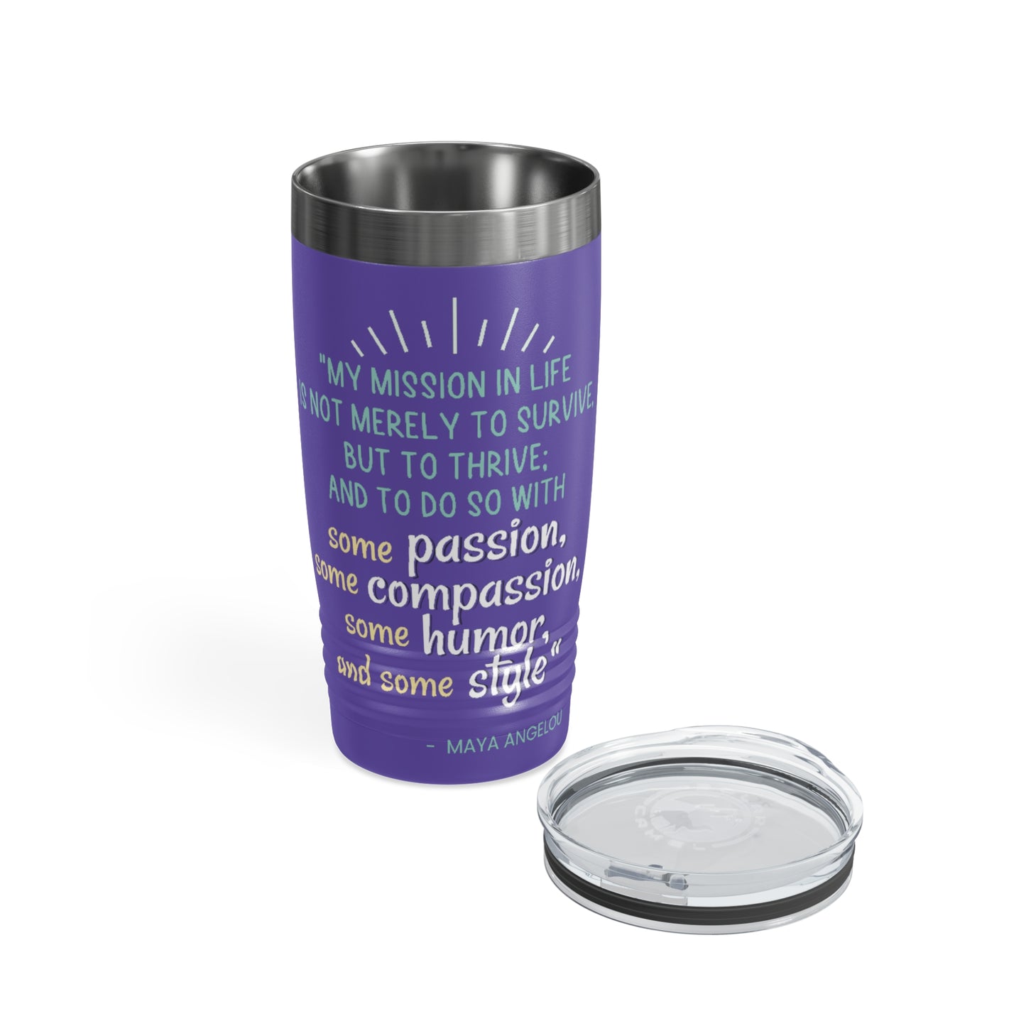 Passion, Compassion, Style, and Humor 20oz Ringneck Tumbler