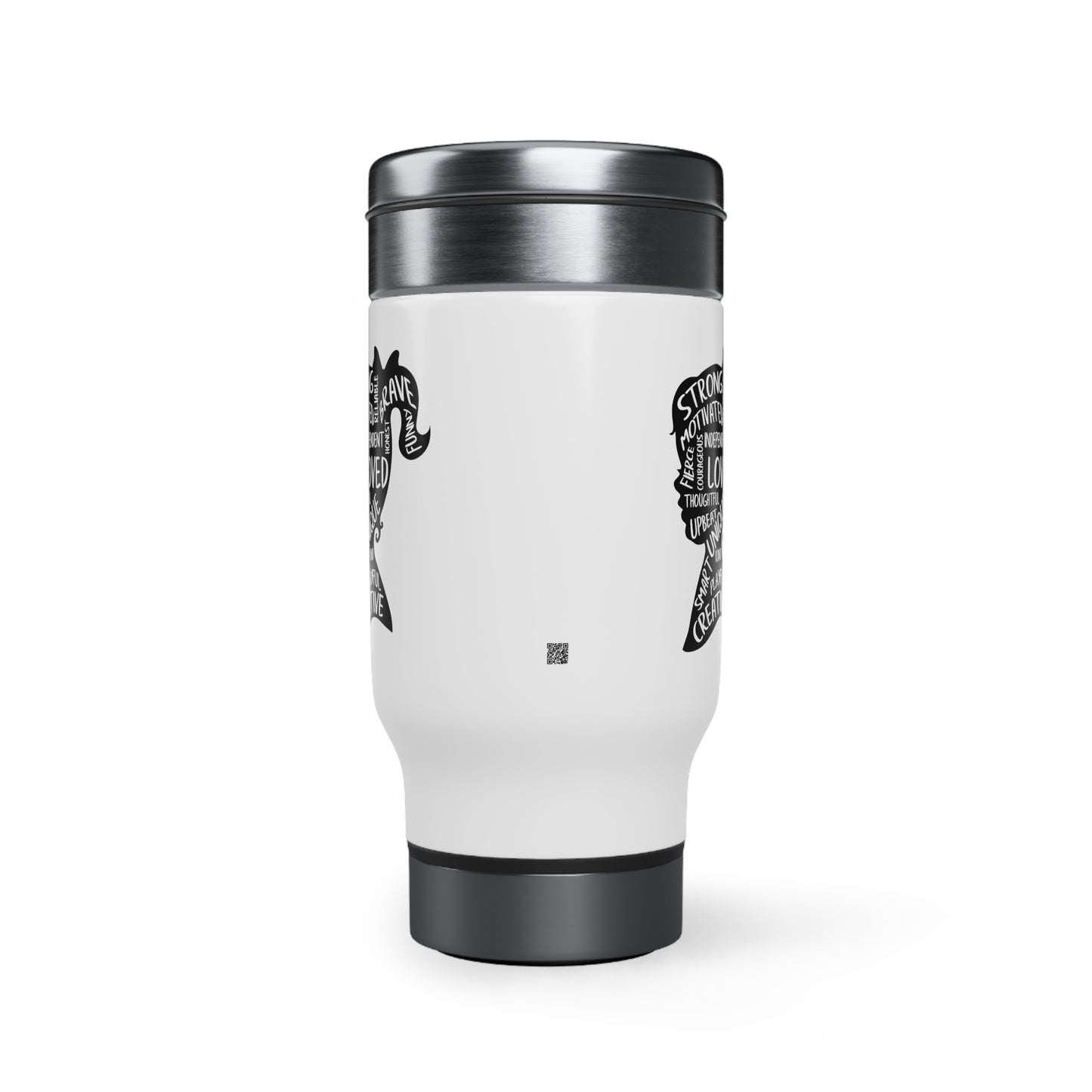 Strong, Independent, Unique Stainless Steel Travel Mug with Handle