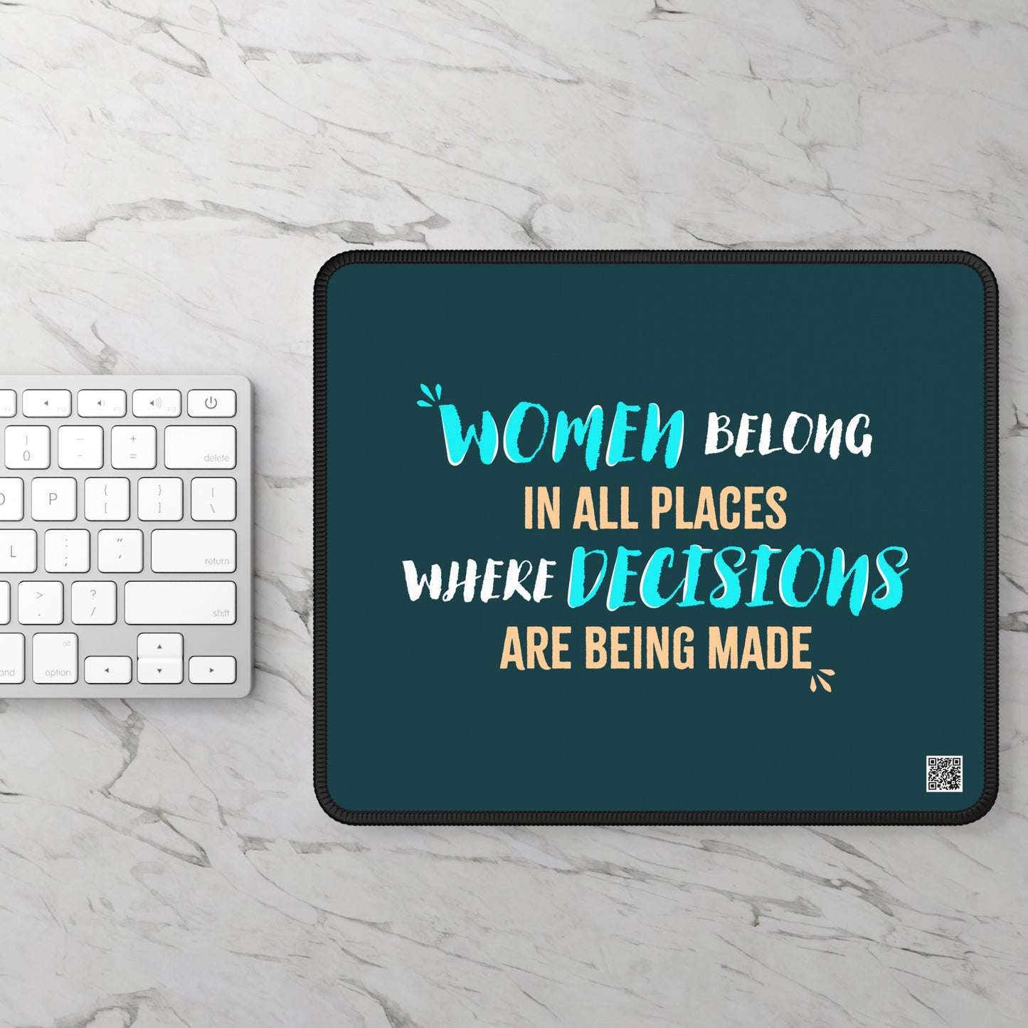 Women Belong in All Places Blue Mousepad