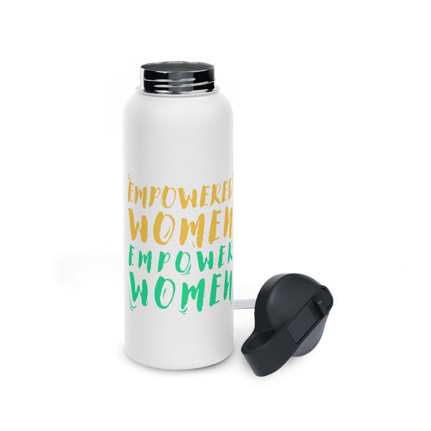 Empowered Women, Empower Women Green/Yellow Stainless Steel Water Bottle